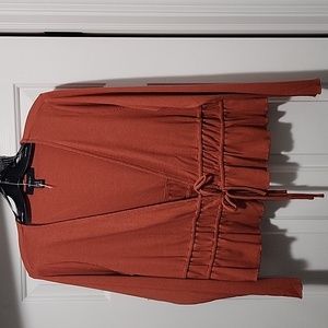Auburn red cardigan 2x